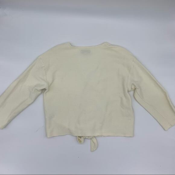 Madewell Women's Texture & Thread Long-Sleeve Tie-Front Top-L - Picture 4 of 6